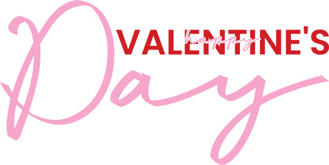 Valentine's Day text design vector, Valentin's day typography design 