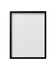Blank white canvas in a black frame