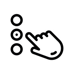 Hand Selecting Item from Vertical List Icon