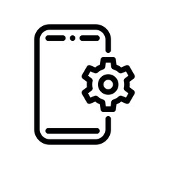 Cellphone with Technical Support Symbol Icon