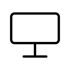 Minimalist Desktop Computer Monitor Line Icon