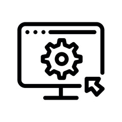 Data Analytics Graph on Computer Monitor Icon