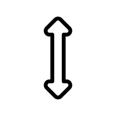 Vertical Double Headed Arrow Line Icon