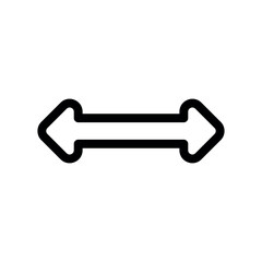 Horizontal Double Headed Arrow Line Icon