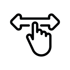 Hand Gesture Swiping Left and Right Icon