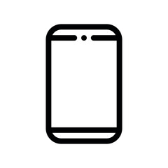 Simple Smartphone Screen Vector Outline Icon