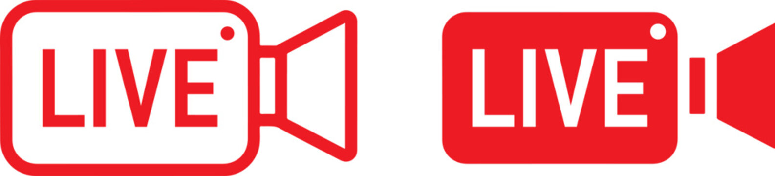 Live streaming camera icon