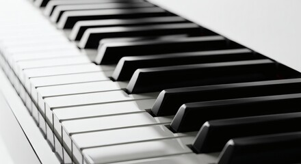 Naklejka premium Piano Keys in Black and White.