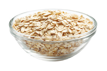 Rolled oats in a clear glass bowl (4)
