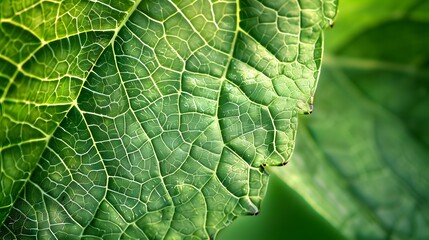 Fototapeta premium 光に透ける葉脈のマクロテクスチャ