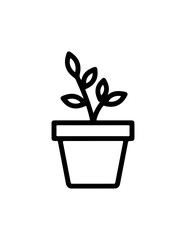Fototapeta premium Potted Plant Icon Design