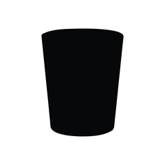 Water glass silhouette icon vector flat design.