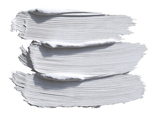 Abstract paint strokes in layered white