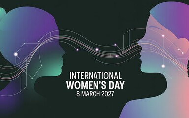 International Women&rsquo;s Day 2027 colorful women faces illustration with empowerment theme