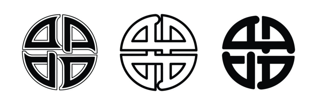 Celtic Shield Knot Illustration Vector, Ancient Symbol of Protection, Isolated on White Background, Concept of Heritage, Strength, and Security.