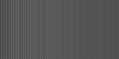 Obraz premium Narrow black-white vertical lines. Symmetric geometric ornament. Striped seamless pattern, abstract wallpaper. Digital paper for textile print, page fill. Vector