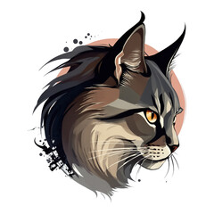 Expressive Feline Face Closeup