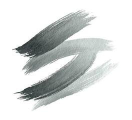 Abstract grayscale brushstrokes forming a stylized, asymmetrical, overlapping "Z" shape