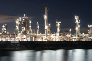 工場夜景　四日市市	