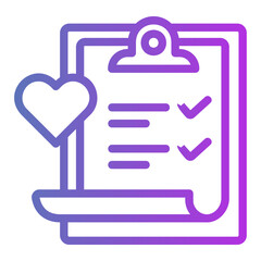 Obraz premium clipboard Line Gradient Icon