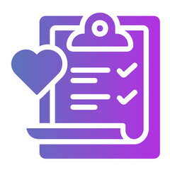 Obraz premium clipboard Line Gradient Icon