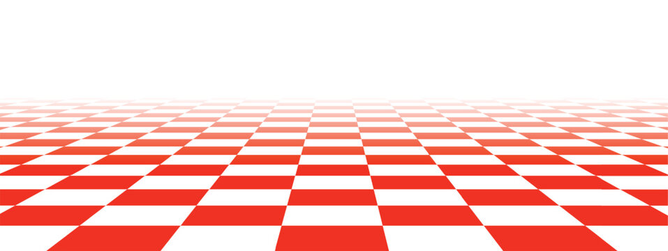 red checkerboard floor in perspective abstract checkered 