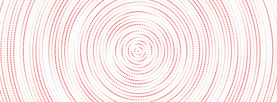  red halftone concentric circle background rippled sonic