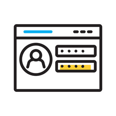 Obraz premium Vector multi color icon for User