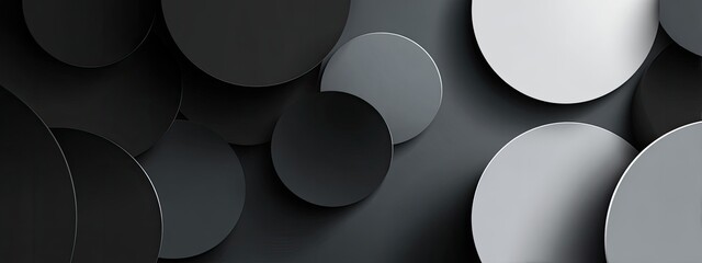 A dark gray to white gradient of overlapping circles on a dark background