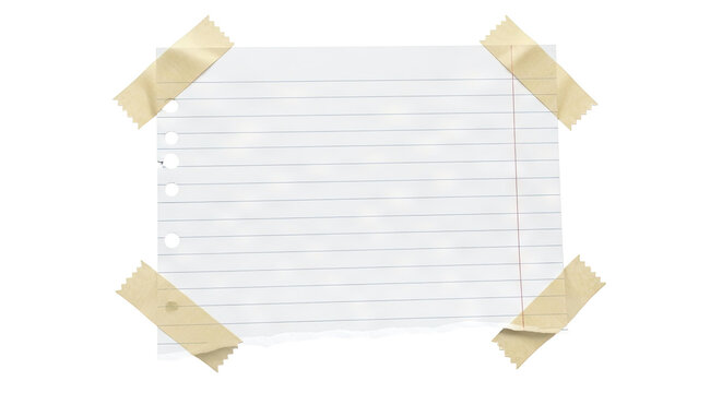 Lined Paper Torn and Taped