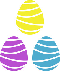Easter Egg Vector Art bundle isolated on transparent