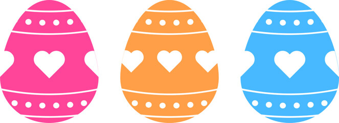 Easter Egg Vector Art bundle isolated on transparent