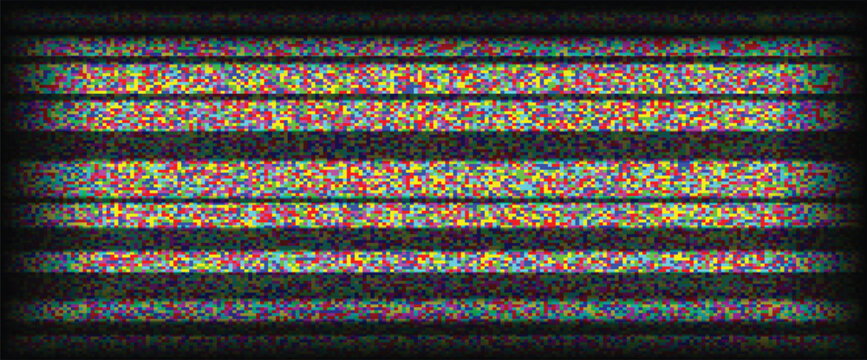 rgb tv static noise background glitch bw pixelated 