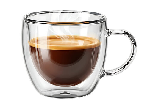 Transparent Coffee Mug with Espresso.