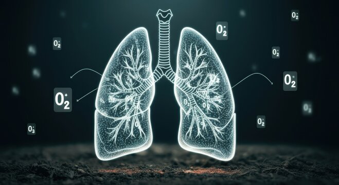 Digital lungs processing oxygen from soil