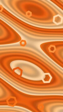 Abstract Orange Pattern Movement In A Flowing Swirl Setting