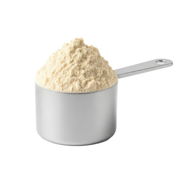 Protein Powder Scoop Isolated on White Background.