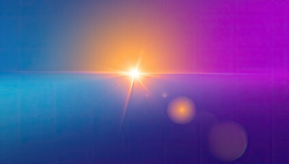 Vibrant abstract with a bright, star-like burst of light set against a gradient