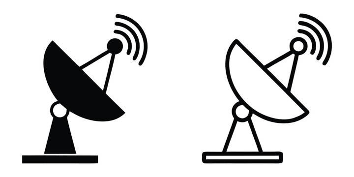 Satellite dish icon vector. antenna symbol. radar icon