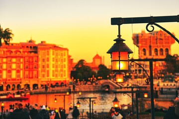 夕暮れの街並み