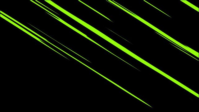 Diagonal green anime-style speed lines moving fast across the screen, a perfect graphic overlay for action, manga, or high-energy projects