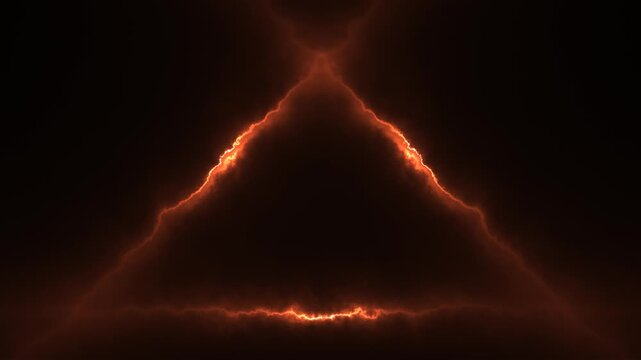 Smolder Fire Triangle Red Lines, Loop Background Alpha Channel