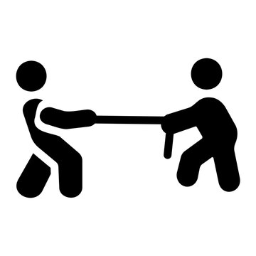 family tug of war.people Solid icon
