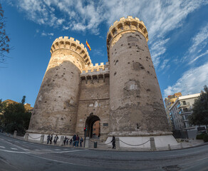 The majestic Quart Towers in the city of Valencia