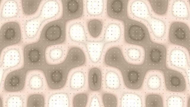 Soft beige-brown quilted pattern of rounded squares and dots with subtle shading and depth and tone