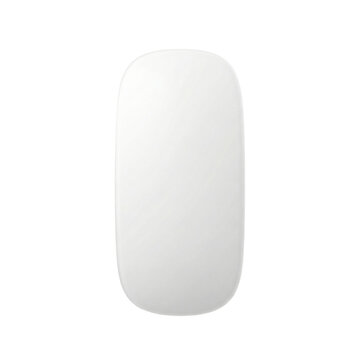 Sleek white wireless computer mouse top view