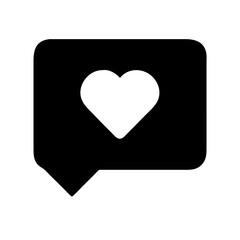Comment Heart Icon Vector Illustration