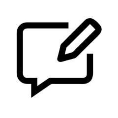 Comment Edit Icon Vector Illustration