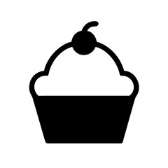 Cupcake Icon Vector Illustration