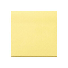 Blank yellow sticky note pad top view © BTG